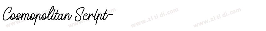 Cosmopolitan Script字体转换